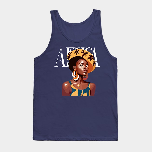 Afrocentric Woman Africa Tank Top by Graceful Designs